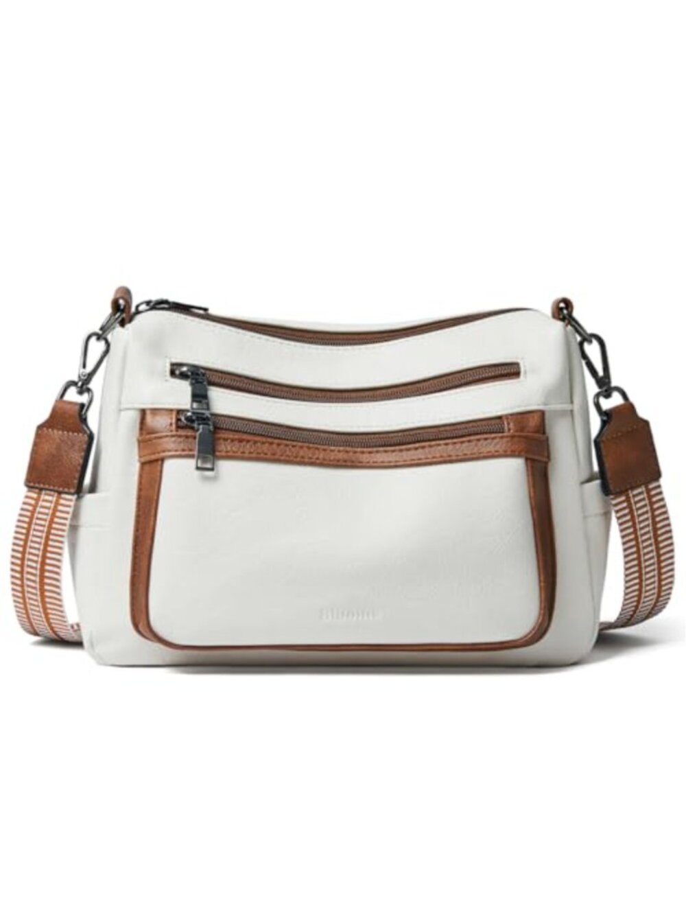 Vegan Leather Crossbody Bag Medium Adjustable Strap Shoulder Purse